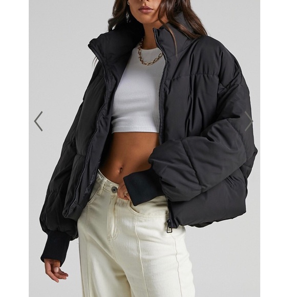 Allfenix Jackets & Blazers - Pocketed drawstring puffer jacket